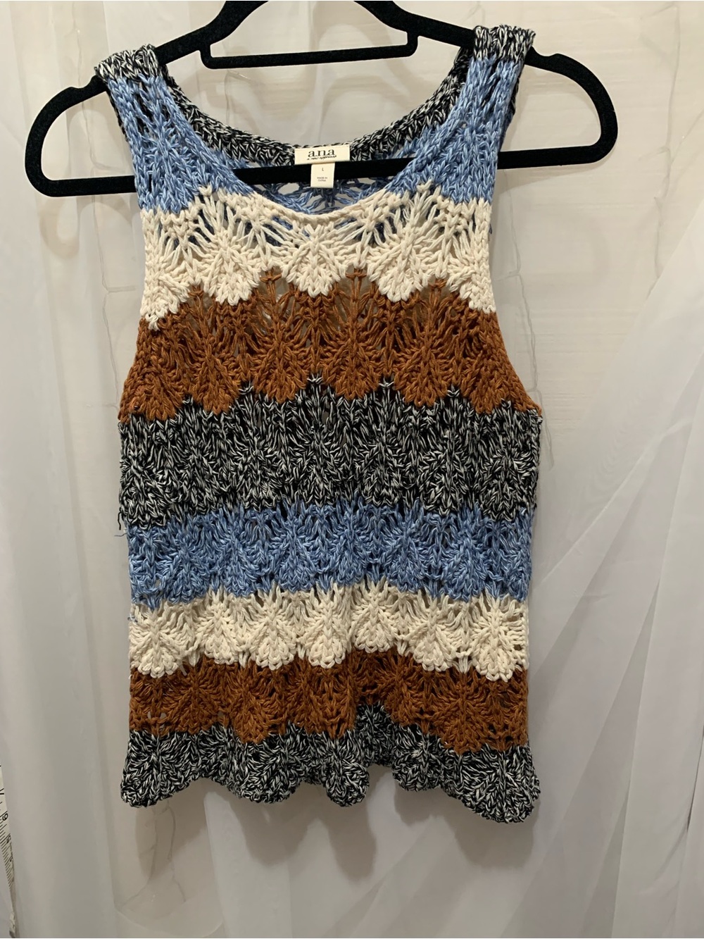 A.n.a Multicolor Stripe Knit Tank